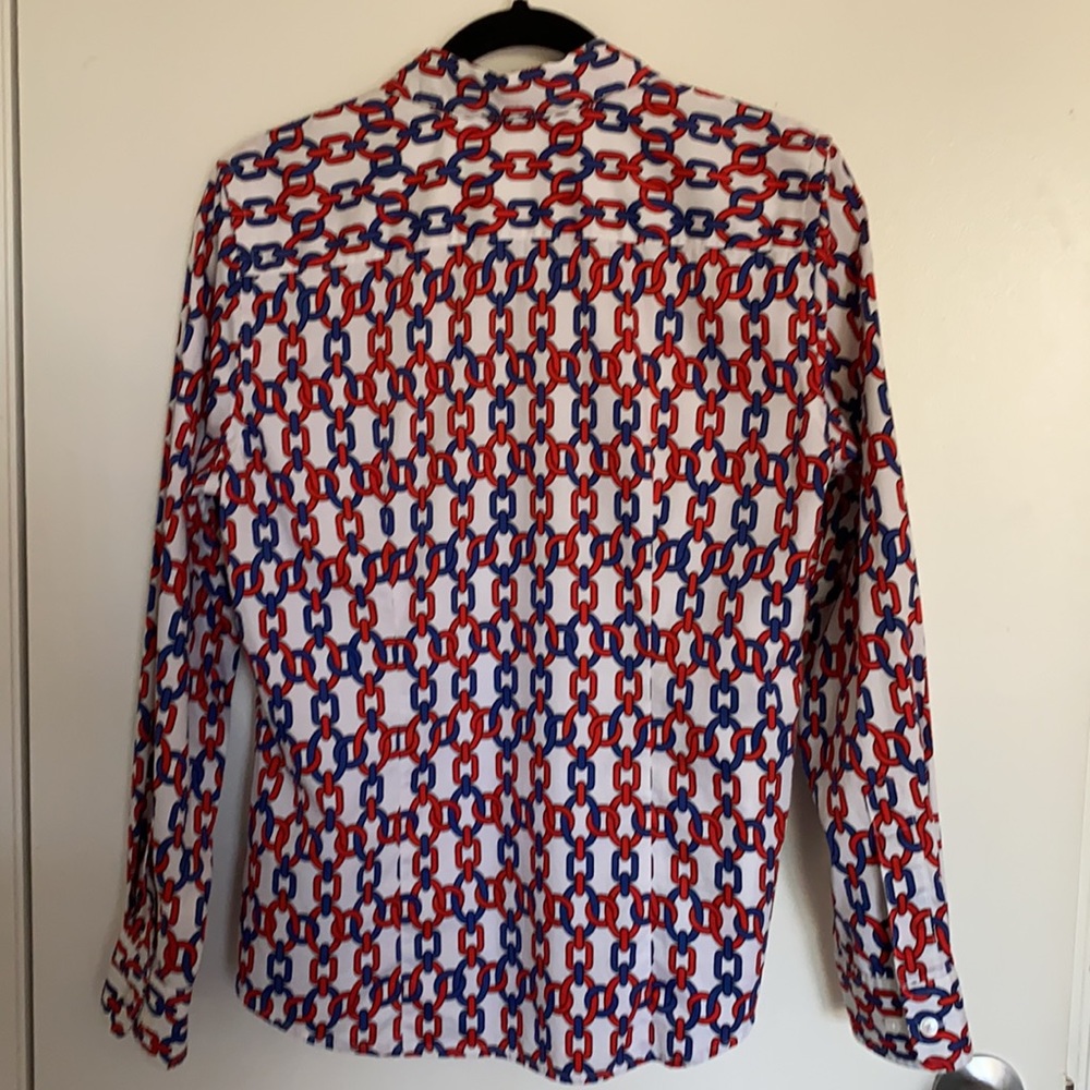 JONES NEW YORK tailored blouse with two button expansion cuffs! Size: M - Picture 2 of 7